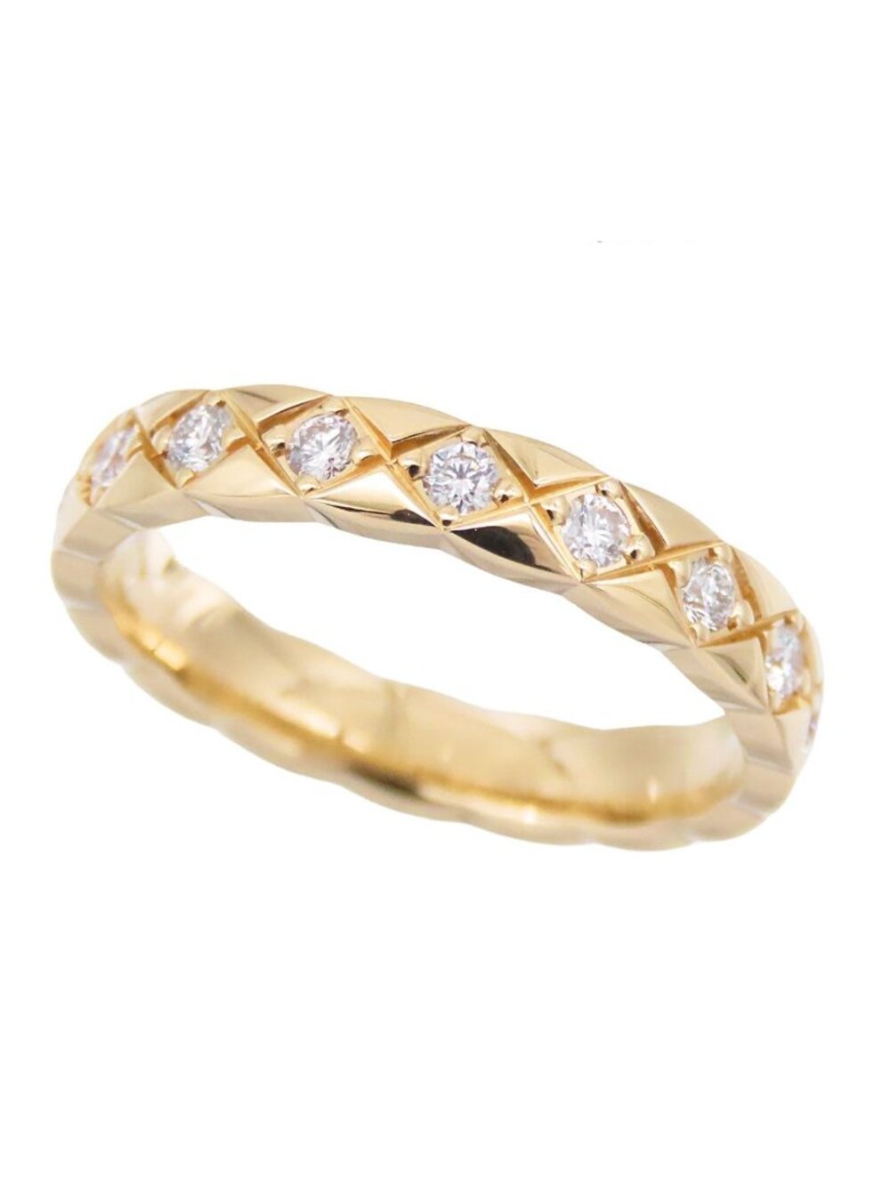 Chanel Coco Crush Collection Ring Yellow Gold 18K Diamond Mini Model